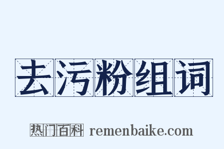 去污粉组词是什么意思的图片